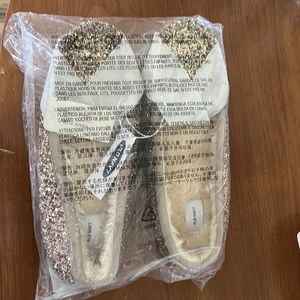 Gold Glittery slippers